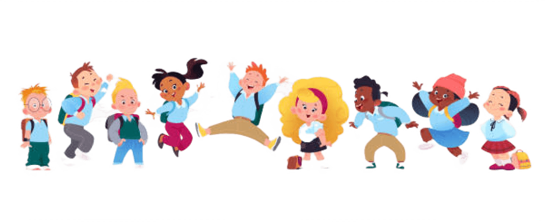 illustration of playing children